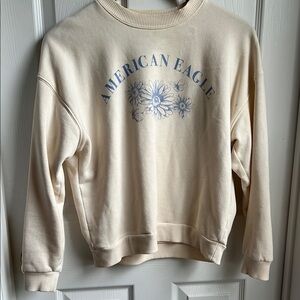 American Eagle Outfitters Cream Crew Neck Sweater